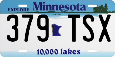 MN license plate 379TSX