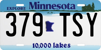 MN license plate 379TSY