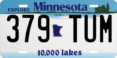 MN license plate 379TUM