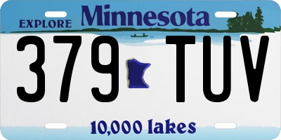 MN license plate 379TUV