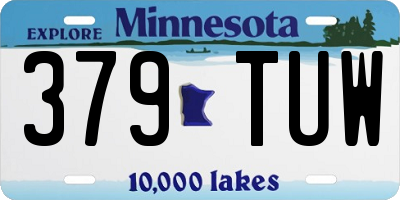 MN license plate 379TUW