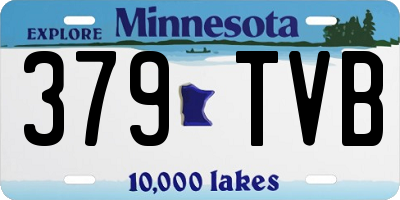MN license plate 379TVB