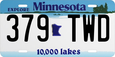 MN license plate 379TWD