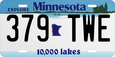 MN license plate 379TWE