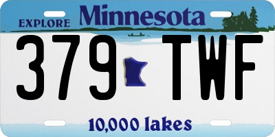 MN license plate 379TWF
