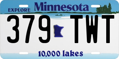 MN license plate 379TWT