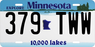 MN license plate 379TWW