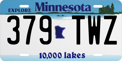 MN license plate 379TWZ