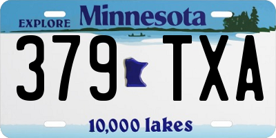 MN license plate 379TXA