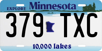MN license plate 379TXC