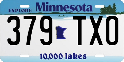 MN license plate 379TXO