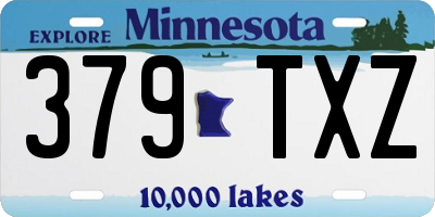 MN license plate 379TXZ