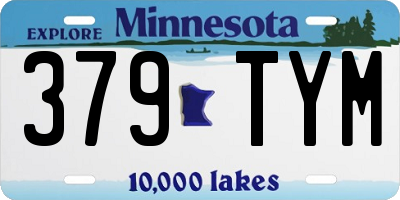 MN license plate 379TYM