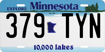 MN license plate 379TYN