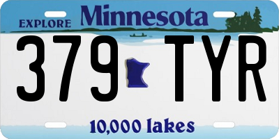 MN license plate 379TYR