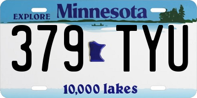 MN license plate 379TYU