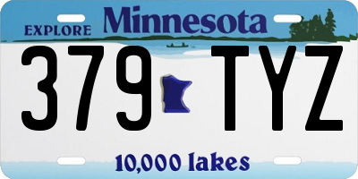 MN license plate 379TYZ