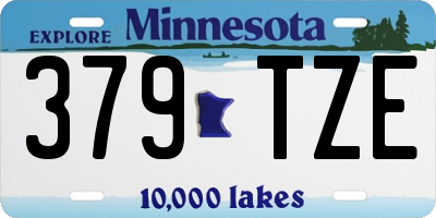 MN license plate 379TZE