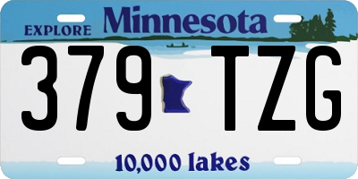 MN license plate 379TZG