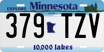 MN license plate 379TZV