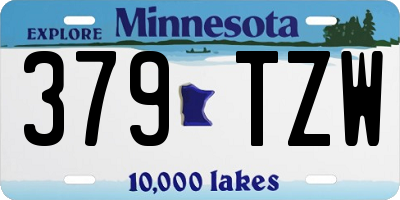MN license plate 379TZW