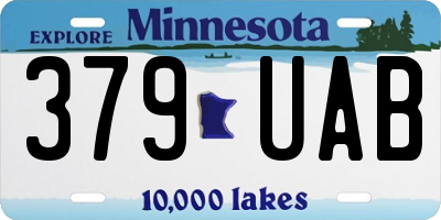 MN license plate 379UAB
