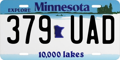MN license plate 379UAD