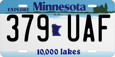 MN license plate 379UAF