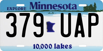 MN license plate 379UAP