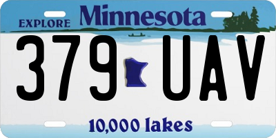 MN license plate 379UAV