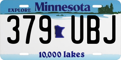 MN license plate 379UBJ