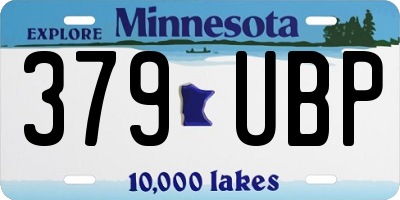 MN license plate 379UBP