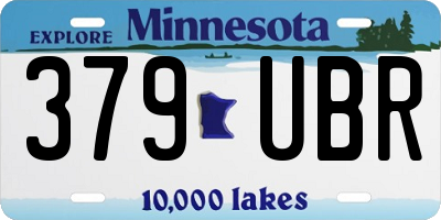 MN license plate 379UBR