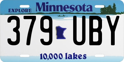 MN license plate 379UBY