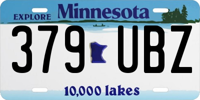 MN license plate 379UBZ