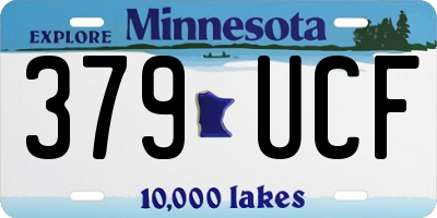 MN license plate 379UCF