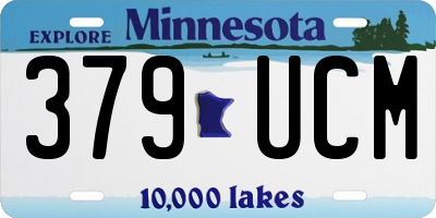 MN license plate 379UCM