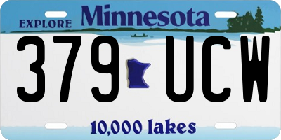 MN license plate 379UCW