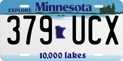 MN license plate 379UCX