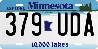 MN license plate 379UDA