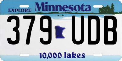 MN license plate 379UDB