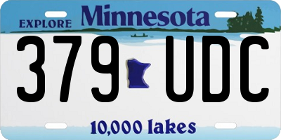 MN license plate 379UDC