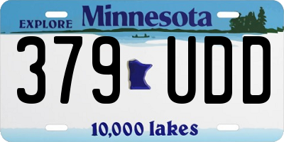 MN license plate 379UDD