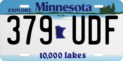 MN license plate 379UDF
