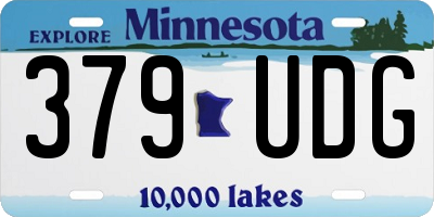 MN license plate 379UDG