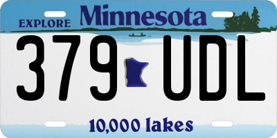 MN license plate 379UDL