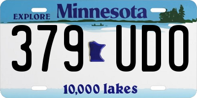 MN license plate 379UDO