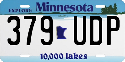 MN license plate 379UDP