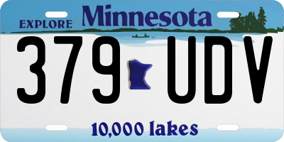 MN license plate 379UDV