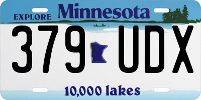 MN license plate 379UDX